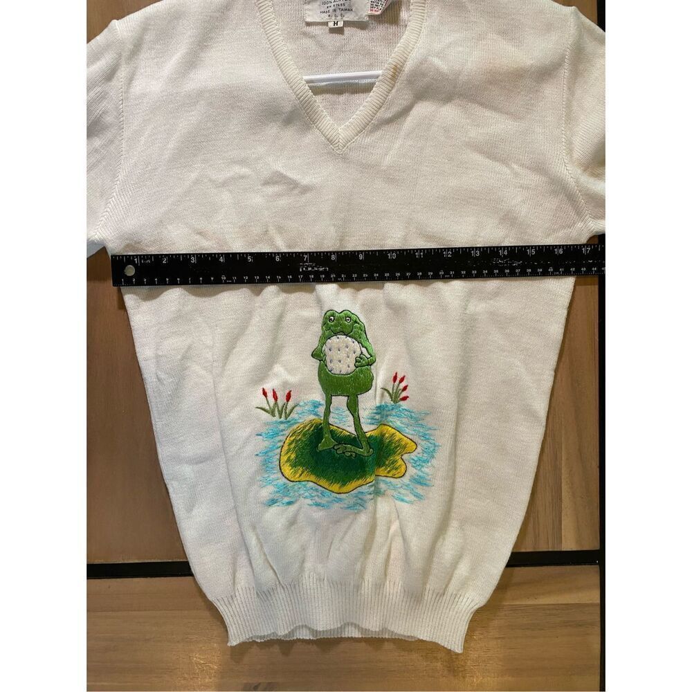 La Mode Du Golf Vintage Frog Sweatshirt - Picture 6 of 6